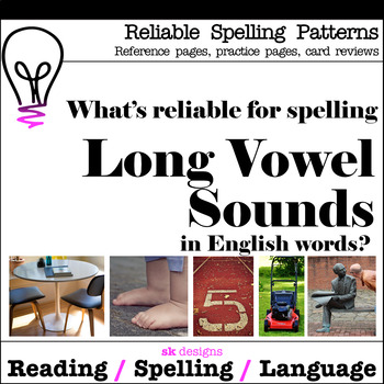 Preview of Long Vowel Reliable Spelling Practice w  Flash Cards class and distance learning