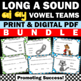 Long a Vowel Teams ai ay Phonics Games Task Cards BUNDLE D