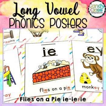 Preview of Long Vowel Team Posters Fun Chants CVCe Magic E Words Phonics Sound Wall
