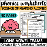 Long Vowel Team Words Phonics Science of Reading Worksheet