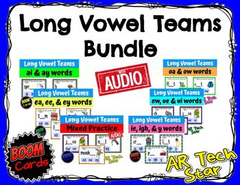 Preview of Long Vowel Teams Boom Cards Bundle - Distance Learning
