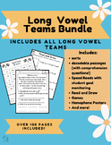 Long Vowel Teams Bundle Long Vowel Teams Centers, Games, P