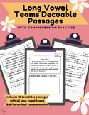 Long Vowel Teams Decodable Passages W/ Comprehension Phoni