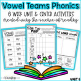 Long Vowel Team Sort Phonics Unit, Worksheets, Vowel Teams