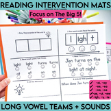 Long Vowel Teams Reading Intervention Mats | Decodable | S