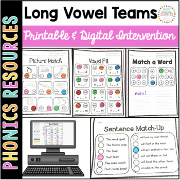 Preview of Long Vowel Teams SoR Printable Intervention