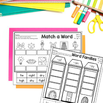 long vowel teams worksheets ai ay ea ee ie igh y oa oe ow ue ui ew