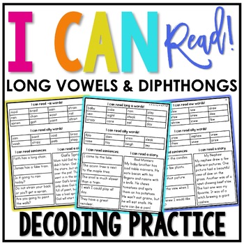 Preview of Vowel Teams Decoding Drills for Fluency | Real and Nonsense Word Fluency