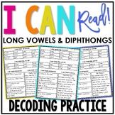 Vowel Teams Decoding Drills for Fluency | Real and Nonsens