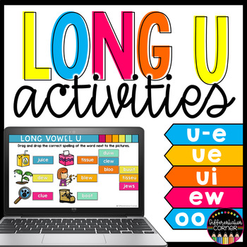 Preview of Long Vowel U Activities Google Classroom