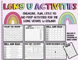 Long Vowel U Fun- No Prep Center and Independent Activities