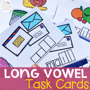 Preview of CVVC Long Vowel Vowel Team Sound Boxes Task Cards