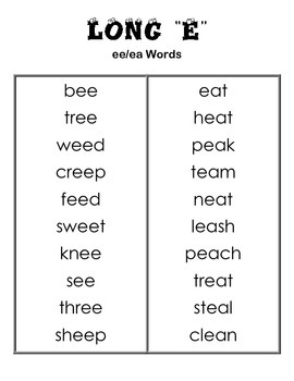 long vowel word lists by first grade foundations tpt