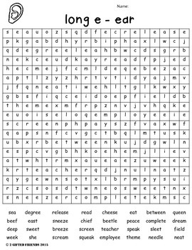 long vowel word search by 2giftedfriends teachers pay teachers