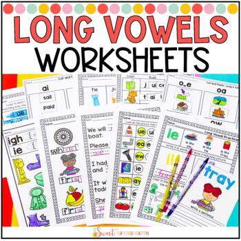 Long Vowel Worksheets by Sweet for Kindergarten- Kristina Harrill