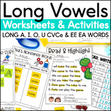 Long Vowel Worksheets Bundle – CVCe Activities & EE EA Vow