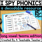 Long Vowel Worksheets I Spy Phonics: Read & Write Vowel Teams