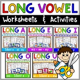 Long Vowel Worksheets | Literacy Center Activities Bundle 