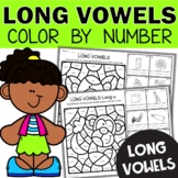 Long Vowel Worksheets | Long Vowel Activities Color by Cod