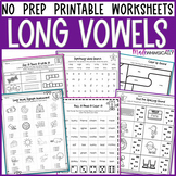 Long Vowel Worksheets - Vowel Teams ai, ay, ee, ea, ie, y,
