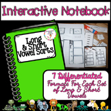 Long Vowel and Short Vowel Sorts: Interactive Notebook