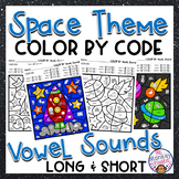 Long Vowel and Short Vowel Worksheets | Color by Code Phonics