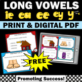 FREE Long e Vowel Teams Games Digraphs ie ee ea ey y sound