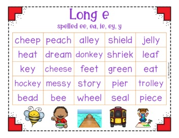 Teacher Made Learning Resource Long Vowel Patterns ee & ea Flashcards 