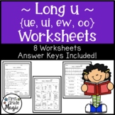 Long Vowel u Spelling Patterns (ue, ui, ew, oo) Worksheets