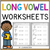 Long Vowels Worksheets First Second Grade Phonics