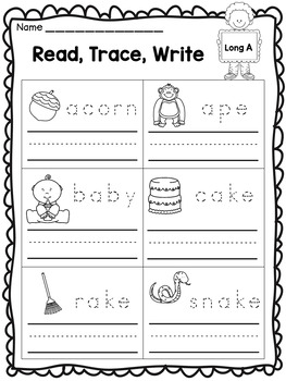 Long Vowel Worksheets by Dana's Wonderland | Teachers Pay Teachers