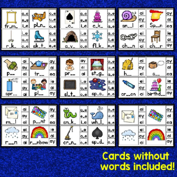 Long Vowel Clip Cards by Teacher Joey | Teachers Pay Teachers