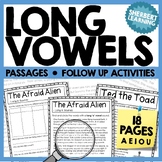 Long Vowels - A E I O U - PHONICS - Reading Passages, Work