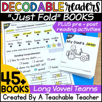 Preview of Long Vowel Teams Decodables - Decodable Readers for Vowel Teams