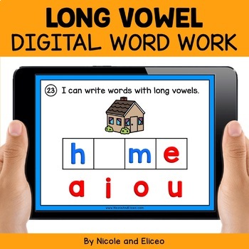 Preview of Long Vowels Digital Word Work for Google Classroom