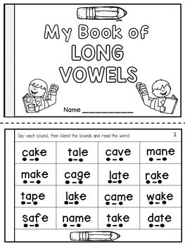 Long Vowels Reading Fluency Books by Dana's Wonderland | TpT