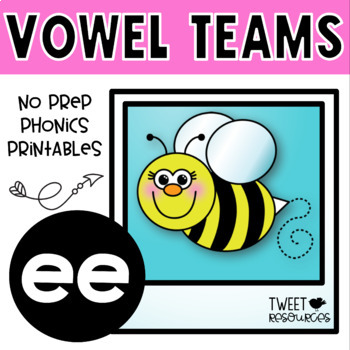 Preview of Long Vowels 'ee' No Prep Printables FREEBIE