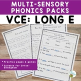 VCE: Long E | Orton-Gillingham Activity Multisensory Phoni