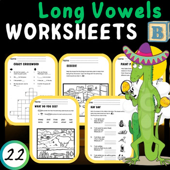 Preview of Long Vowels Made Simple: Effortless, No-Prep Phonics Worksheets