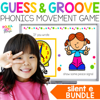 Preview of Long Vowels Movement Game | Guess and Groove Phonics Activity and Worksheets