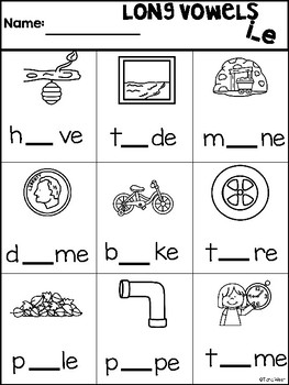 Long Vowels Pencil It In by Tara West | Teachers Pay Teachers