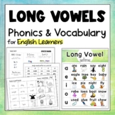 Long Vowels | Phonics and Vocabulary Word Work | ESL Activities