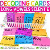 Long Vowels Silent E Decodable Cards for Segmenting, Blend