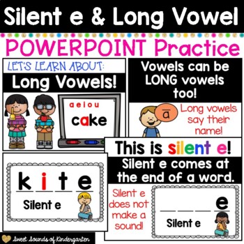Preview of Long Vowels & Silent E PowerPoint | Distance Learning PowerPoint