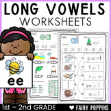 Long Vowels (Silent e) & Vowel Teams Worksheets | Phonics 