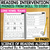 Long Vowels - Words with Vowel Teams - Worksheets for Read
