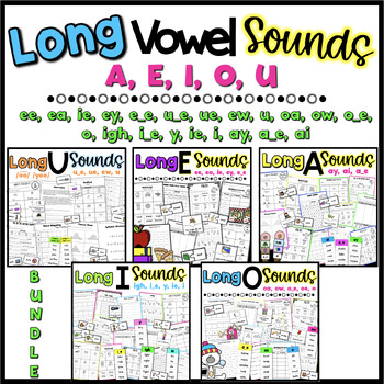 Preview of Long Vowels Worksheets Differentiated