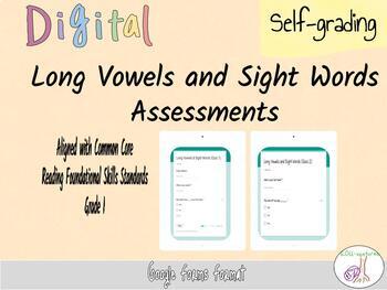 Preview of Long Vowels and Sight Words Digital Assessments