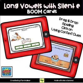 Preview of Long Vowels with Silent e | Boom Cards