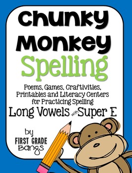 Preview of Long Vowels with Super E Spelling- Poems, Lists, Crafts, Centers, and More!